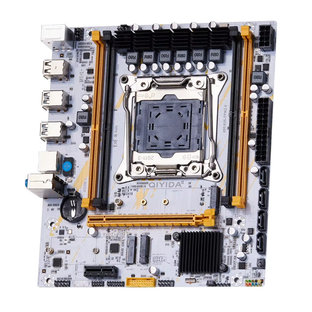 X99 Motherboard LGA 2011-3 Set Kit Xeon E5 2680 V4 CPU Processor 32G=2*16G DDR4 REG ECC RAM Memory NVME M.2 TPM2.0 Plug